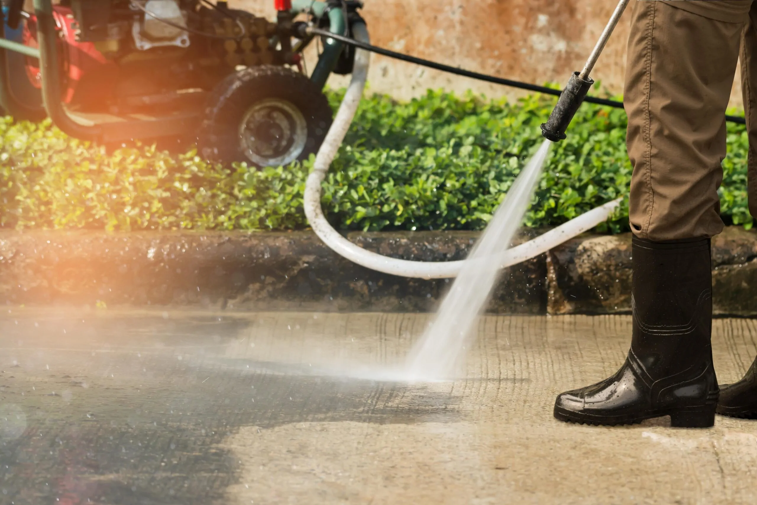 How to Pressure Wash Concrete