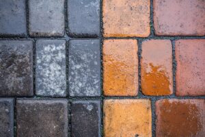 cleaning floor brick